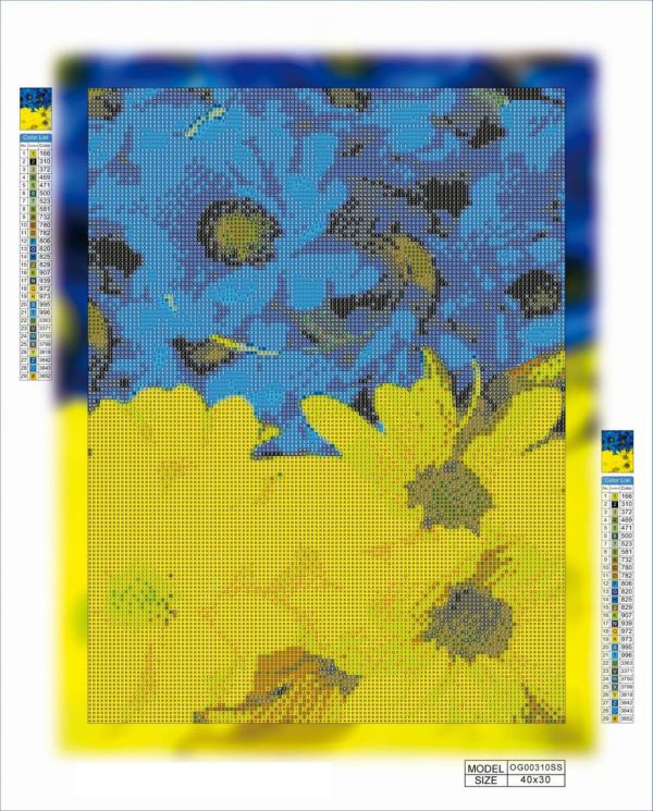 Алмазная выкладка алмазная выкладка 40x30 Цветочный флаг OG00310SS