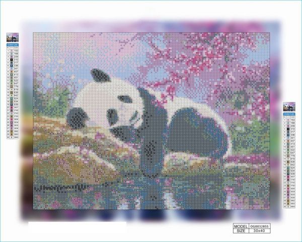 Алмазная вышивка алмазная мозаика Сонная панда 30x40 OG00328SS