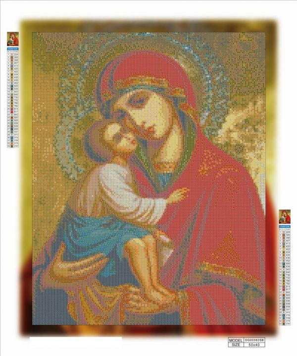 Алмазная выкладка алмазная выкладка Икона Богоматери 50x40 OG00382SB