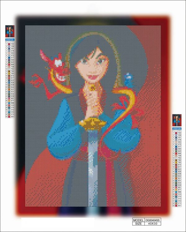 Алмазная выкладка алмазная выкладка Мулан 40x30 OG00404SS