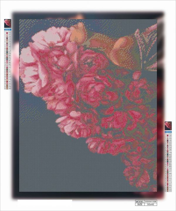 Алмазная выкладка алмазная выкладка Волосы пионы 2 50x40 OG00413SB