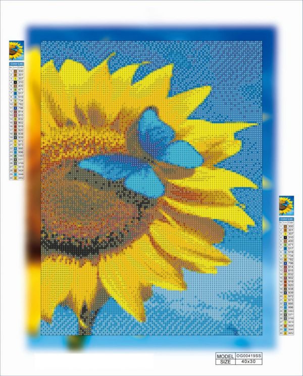 Алмазная мозаика алмазная вышивка 40x30 Подсолнух OG00419SS