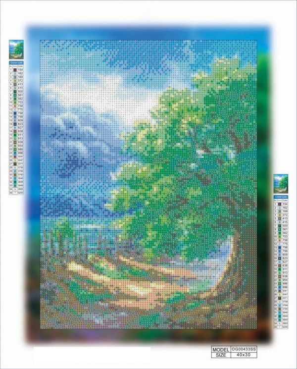 Алмазная мозаика алмазная вышивка Одинокое дерево 40x30 OG00433SS