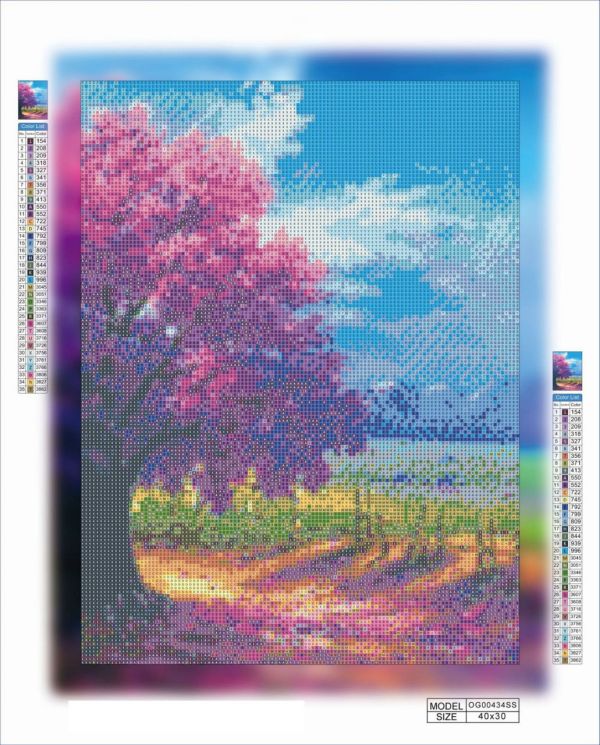 Алмазная мозаика алмазная вышивка Цветущее дерево 2 40x30 OG00434SS