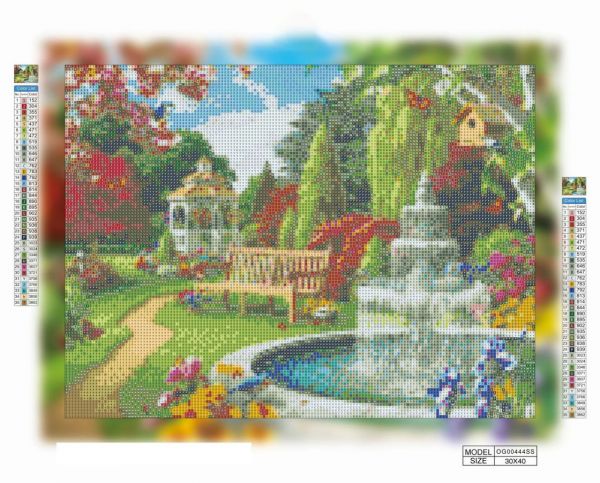 Алмазная мозаика алмазная вышивка Беседка в саду 30x40 OG00444SS