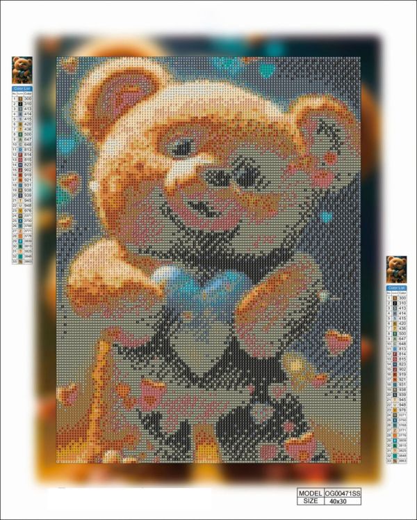 Алмазная мозаика алмазная выкладка Милый мишка 40x30 OG00471SS