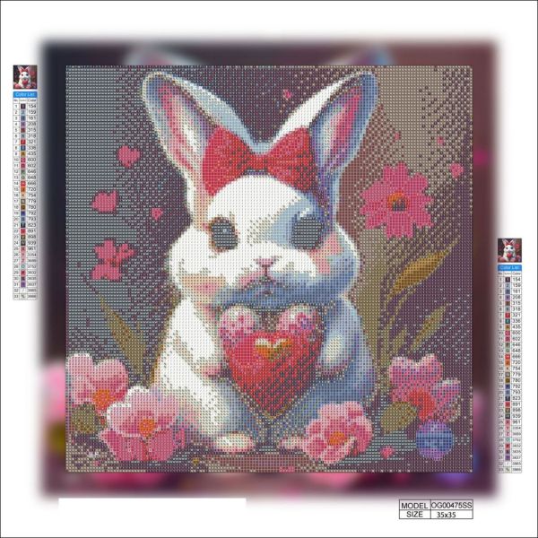Алмазная мозаика алмазная выкладка Милый крольчонок 35x35 OG00475SS