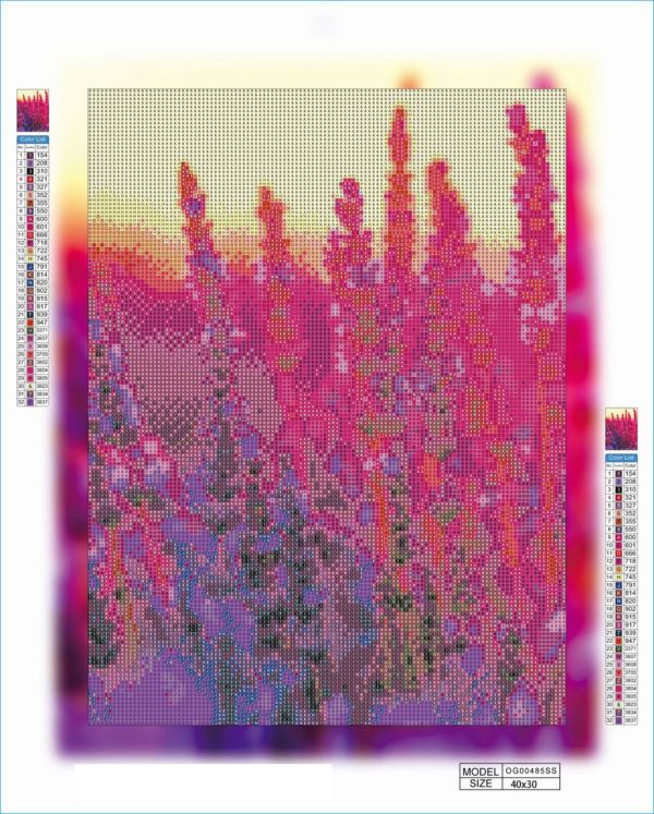 Алмазная мозаика алмазная выкладка Лавандовое поле 40x30 OG00485SS