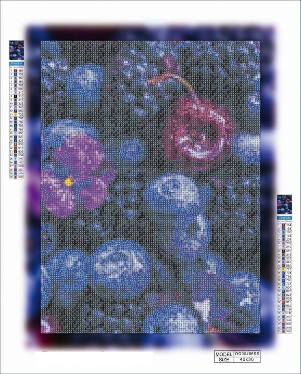 Алмазная мозаика алмазная выкладка Ягоды 40x30 OG00486SS