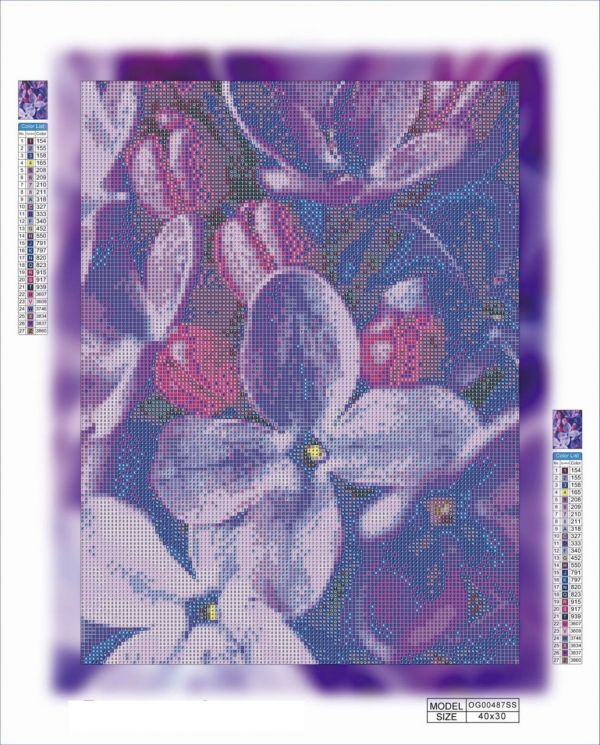 Алмазная мозаика алмазная выкладка Сирень 40x30 OG00487SS