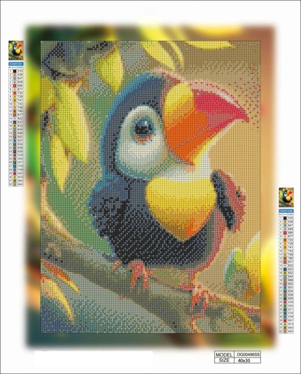 Алмазная мозаика алмазная выкладка Попугайчик 40x30 OG00496SS