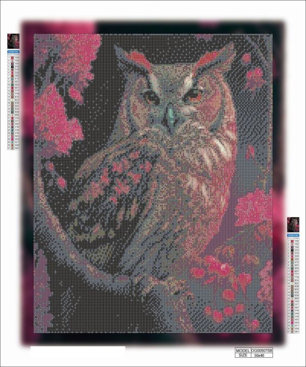 Алмазная мозаика алмазная выкладка Сова 50x40 OG00507SB