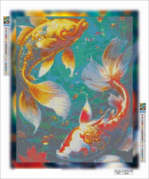 Алмазная мозаика алмазная выкладка Яркие рыбки 50x40 OG00516SB