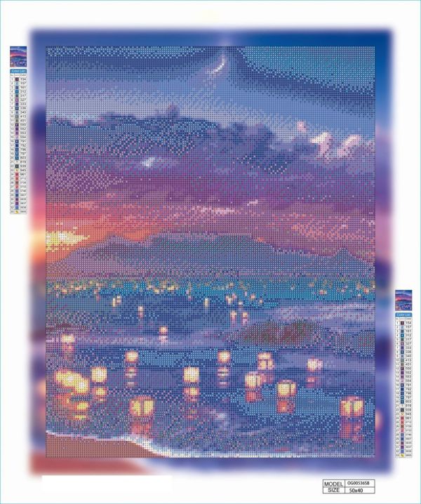 Алмазная мозаика алмазная выкладка Морские фонарики 50x40 OG00536SB