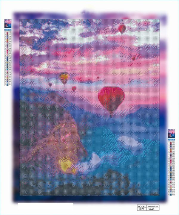 Алмазная мозаика алмазная выкладка Воздушные шары 50x40 OG00537SB