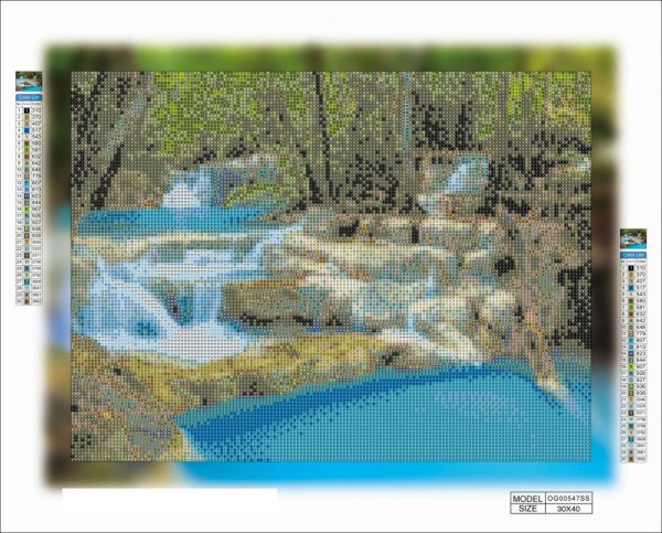 Алмазная выкладка алмазная вышивка 30x40 Каскад OG00547SS
