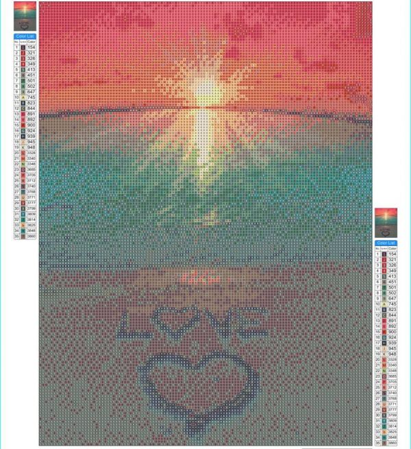 Алмазная выкладка алмазная выкладка LOVE 40x30 OG00068SS