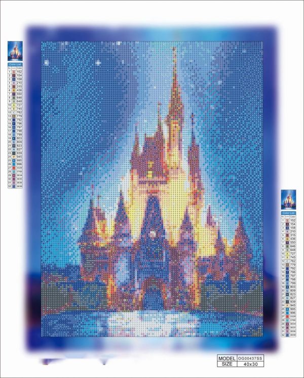 Алмазная мозаика алмазная вышивка Замок Disney 40x30 OG00437SS