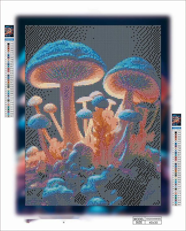Алмазная мозаика алмазная выкладка Семейство грибов 40x30 OG00468SS