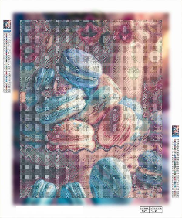 Алмазная мозаика алмазная выкладка Макаруны 50x40 OG00513SB