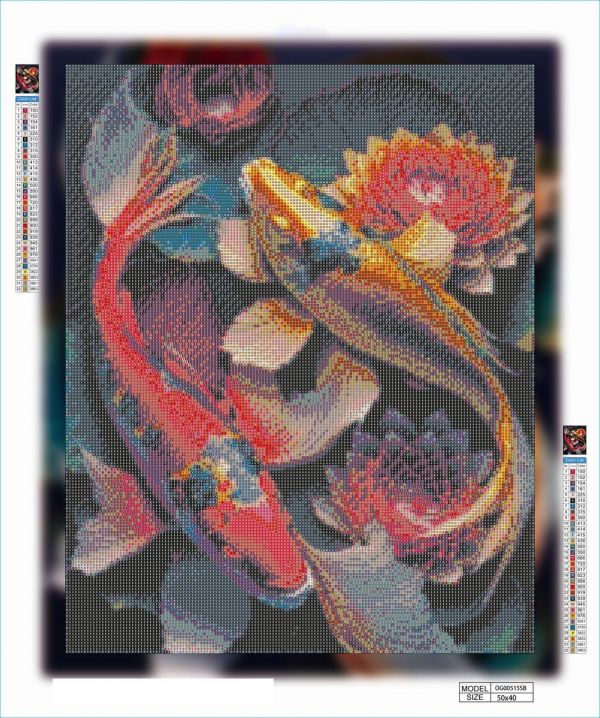 Алмазная мозаика алмазная выкладка Пестрые рыбы 50x40 OG00515SB