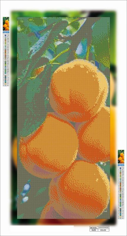 Алмазная мозаика алмазная выкладка Сочные абрикосы 65x30 OG00596SS