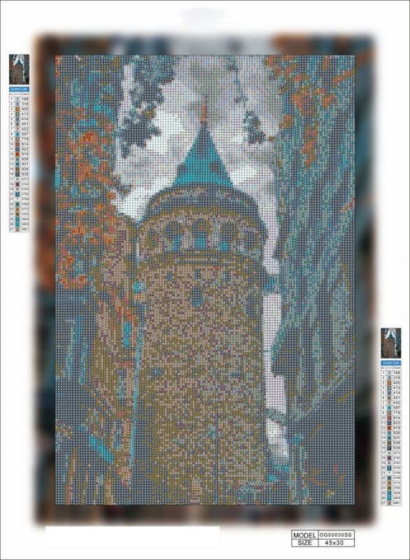 Алмазная мозаика алмазная выкладка 45x30 Галатская башня OG00030SS