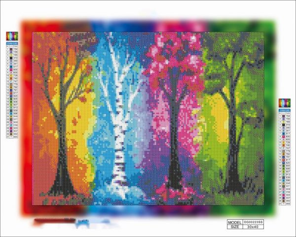 Алмазная вышивка алмазная мозаика Времена года 30x40 OG00223SS