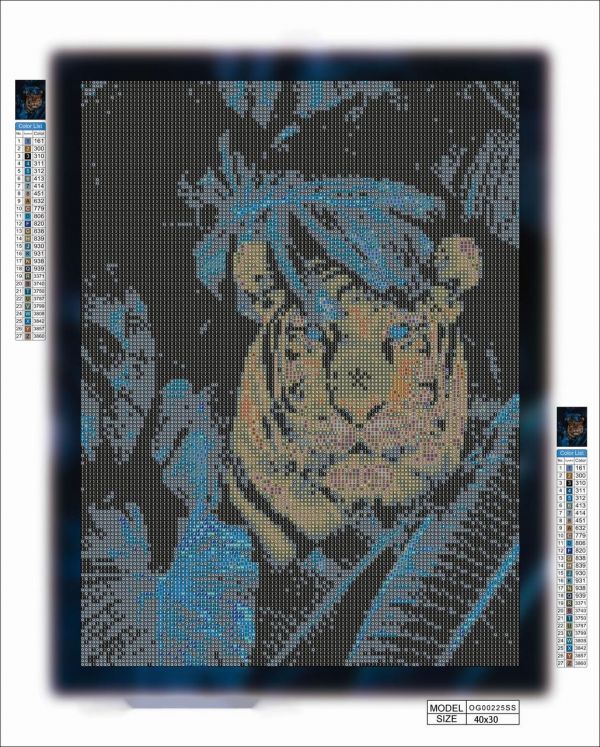 Алмазная выкладка алмазная выкладка Амурский тигр 40x30 OG00225SS