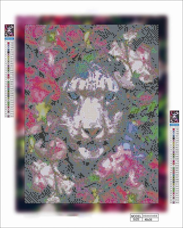 Алмазная выкладка алмазная выкладка Белый тигр 40x30 OG00234SS