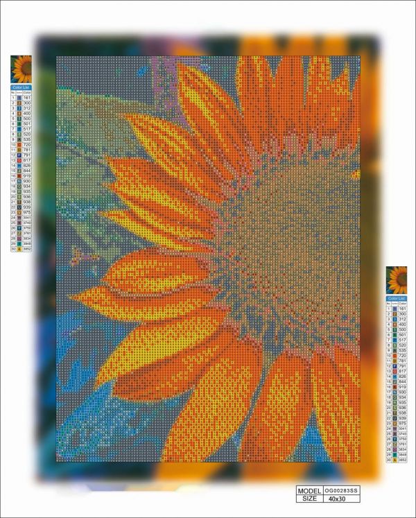 Алмазная выкладка алмазная выкладка 40x30 Подсолнух OG00283SS
