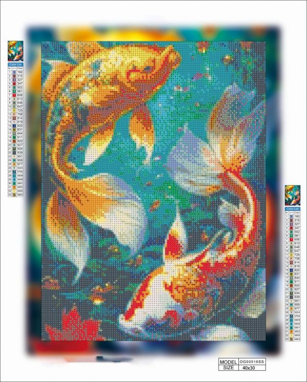 Алмазная мозаика алмазная выкладка Яркие рыбки 40x30 OG00516SS