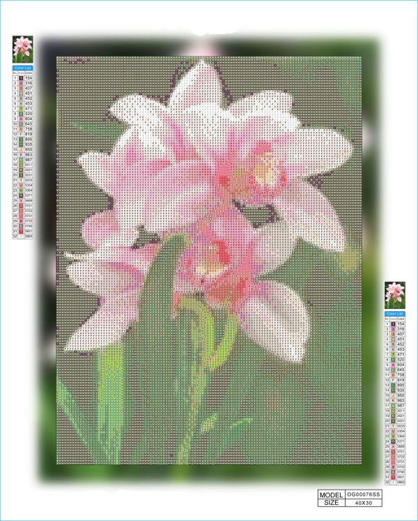 Алмазная выкладка алмазная выкладка Лилии 40x30 OG00076SS