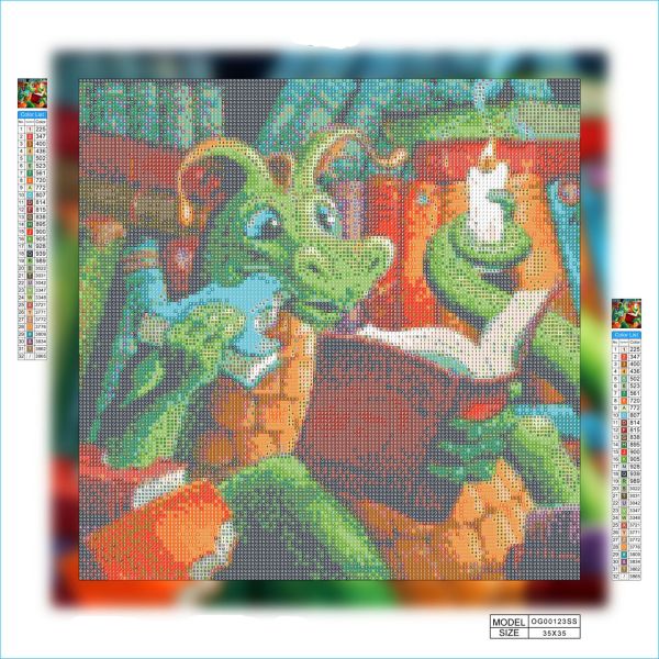 Алмазная вышивка алмазная выкладка Дракоша 35x35 OG00123SS
