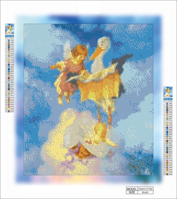 Алмазная вышивка алмазная мозаика Аист 40x30 OG00157SS