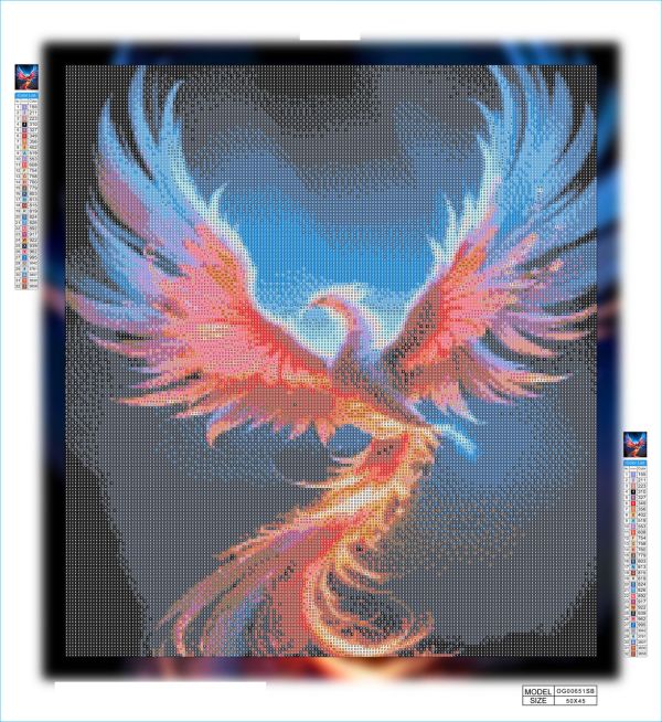 Алмазная мозаика алмазная вышивка Птица Феникс 50x45 OG00651SB