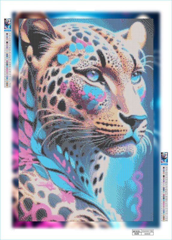 Алмазная мозаика алмазная вышивка Яркий гепард 60x40 OG00657SB