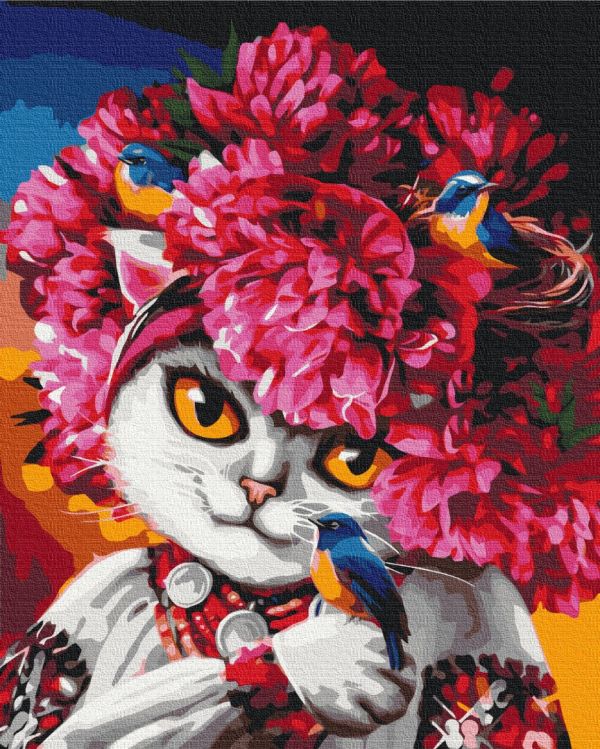 Премиуи картина по номерам "Цветущая кошка ©Марианна Пащук"