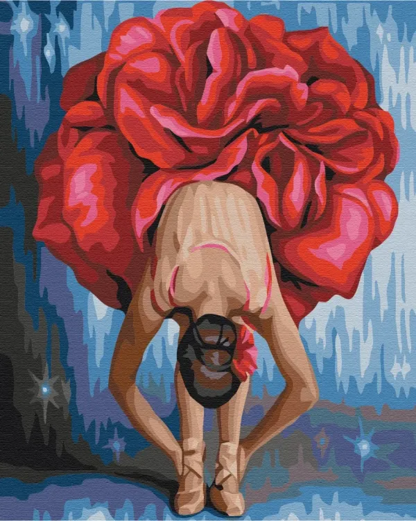 Картина за номерами "Квіткова балерина" BS22465 40×50 см