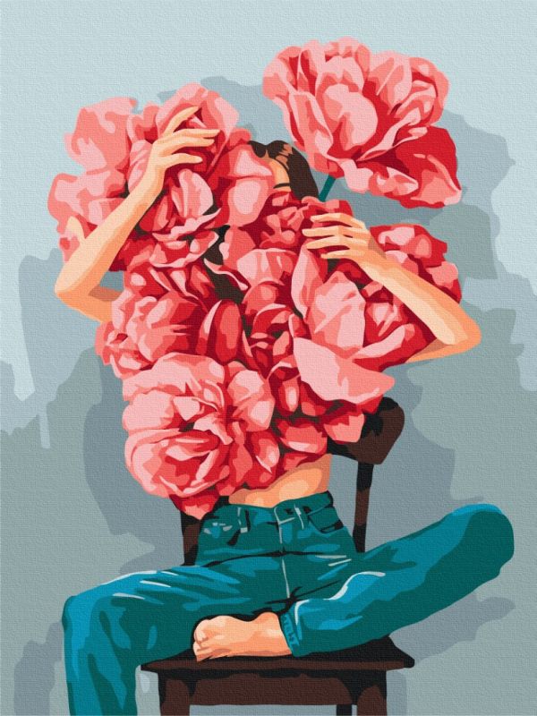 Картина по номерам "Пионы в объятиях © Mykhailyshyna Daria"