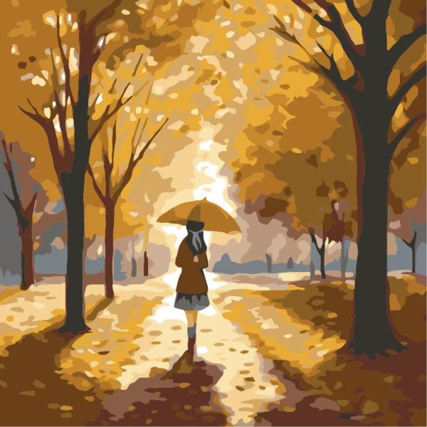Картина за номерами 30*30см "Осіння прогулянка"