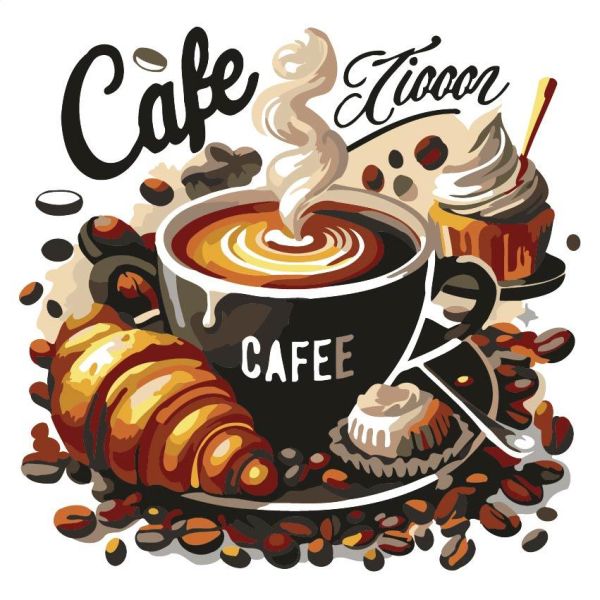 Картина за номерами 30*30см "Смачна кава"
