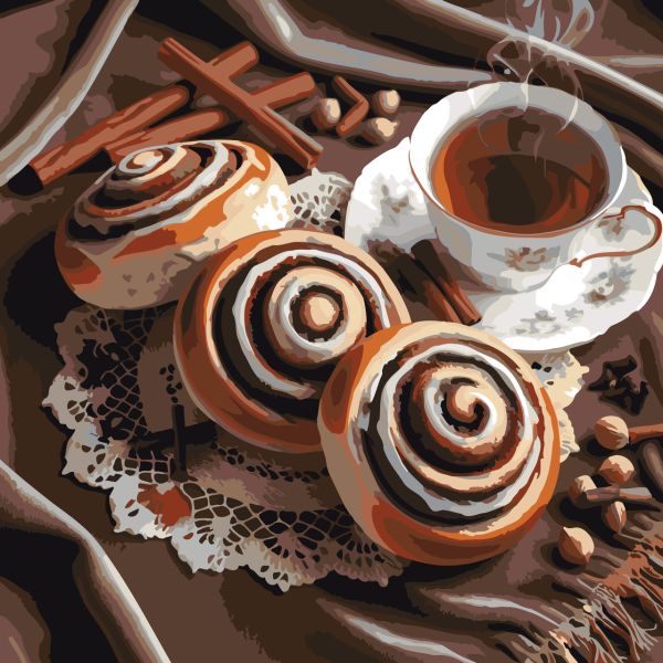 Картина за номерами 30*30см "Ароматні булочки"