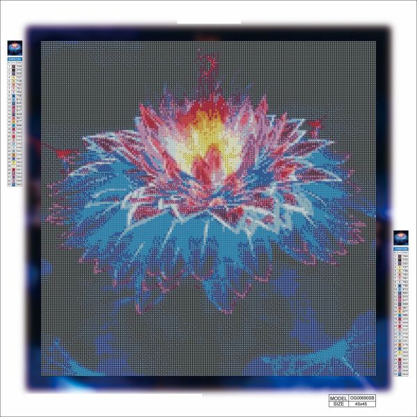 Алмазная мозаика алмазная выкладка Огненный цветок 45x45 OG00690SB