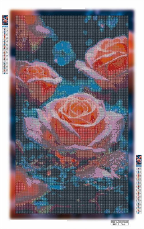 Алмазная мозаика алмазная выкладка Цветы на воде 70x40 OG00735SB