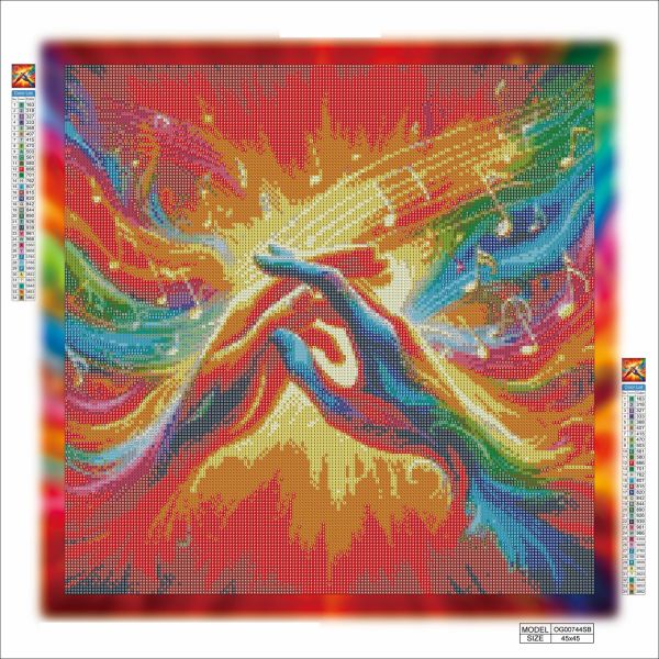 Алмазна мозаїка алмазна викладка Мелодія кохання 45x45 OG00744SB