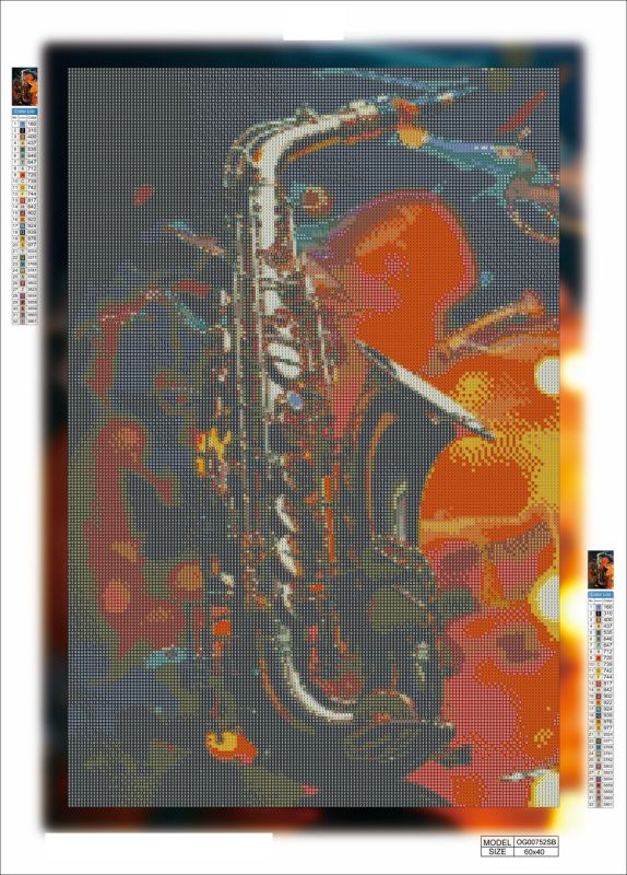 Алмазная мозаика алмазная вышивка Саксофон 60x40 OG00752SB