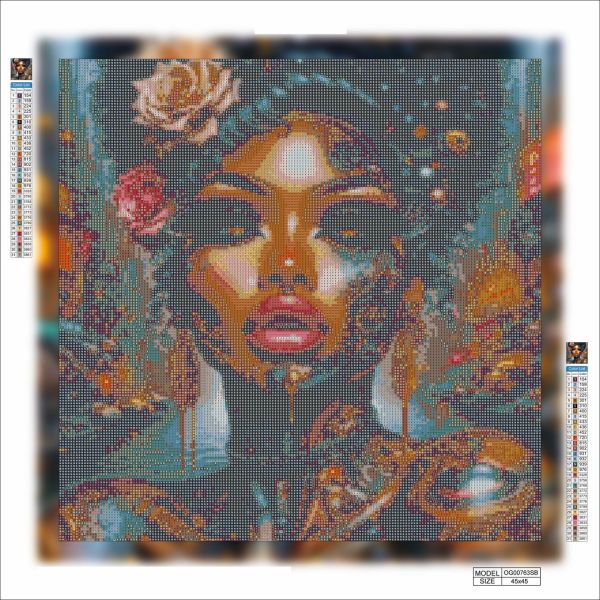 Алмазная мозаика алмазная выкладка Смуглая красота 45x45 OG00763SB