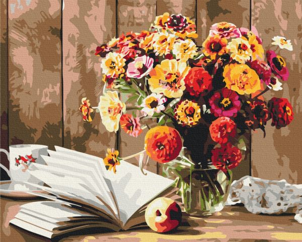 Картина по номерам "Книжный натюрморт"