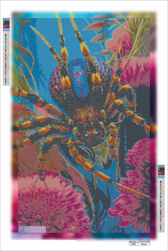 Алмазная мозаика алмазная выкладка Паук 65x40 OG00799SB
